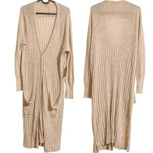 Free People Ribbed Maxi Cardigan